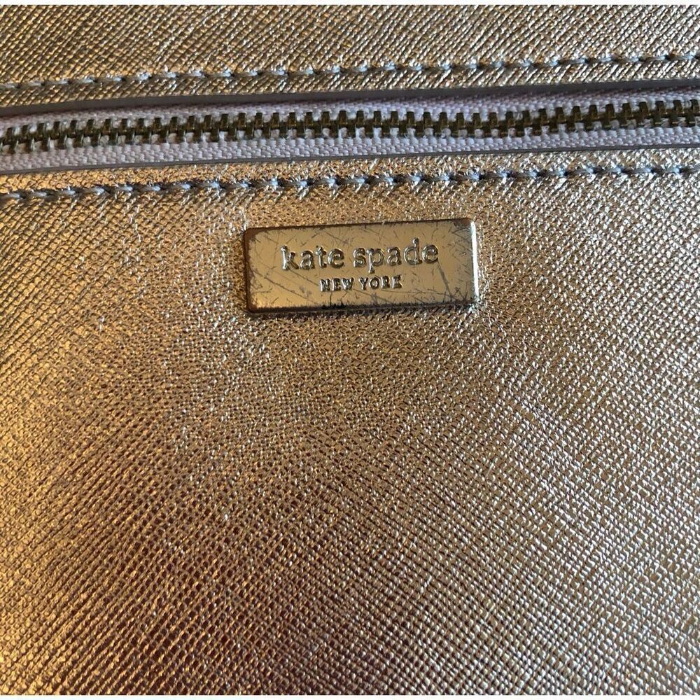 KATE SPADE ♠️ - 🎉HP🎉 EUC Rose Gold Metallic Leather Laurel Way Tinie Wristlet - Picture 16 of 16